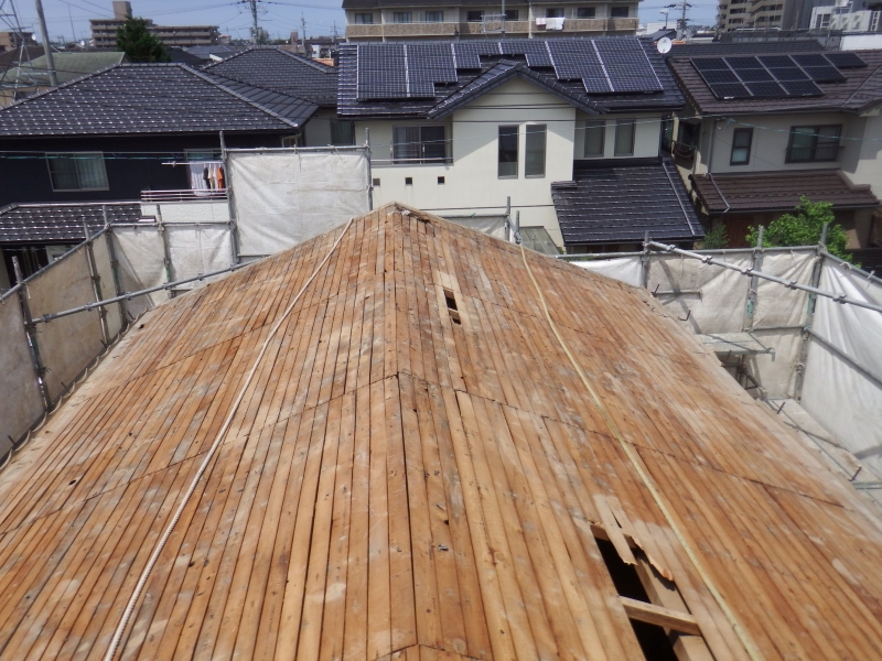 △屋根葺材(瓦)撤去完了